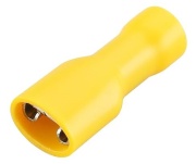 Disconnector Con vv 6.3 g, fully insulated, female, 4..6mm² 300V, tab 0.8x6.4mm, -25..75°C, PVC ^brass, 100pcs/pck, blue