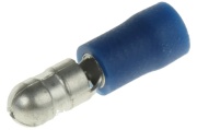 Bullet Disconnector Kog m 4 b, insulated, 1.5..2.5mm² 300V, D4mm, -25..75°C, PVC ^brass, 100pcs/pck, blue