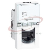Socket Mosaic, mech.| RJ45 ct. 6 UTP, 1M, white