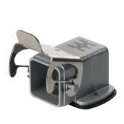 Base HDC 04A AWLU, size 1, side-locking clamp on lower side, angled, diecast aluminium, -40..125°C, IP65