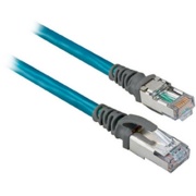 EtherNet Cable 1585, RJ45 plug » RJ45 plug, 8 conductors, 100BASE-TX, 100Mbit/s, Robotic TPE, weld splatter, UV, oil resistant, Flex Rated, 1.9m, teal
