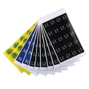 Device Marker L1, Ø16mm, self-adhesive, -45..80°C, acrylic-coated fibre, 20ea/1pc| 10pc/1pck, black-white