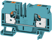 Feed-through Terminal A2C 6 BL, 6mm² 41A 800V, push-in clamp, blue