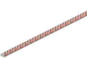 Busbar G-1L-1000/12 iso, L1, 57M, 12mm², fork, pitch 17.8mm, screw M5-M6