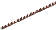 Busbar G-1L-1000/16 iso So, L1, 57M, 16mm², fork, pitch 17.8mm, screw M5-M6