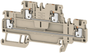 Feed-through Terminal A2T 1.5, 2-tier, 1.5mm² 16A 500V, push-in clamp, beige