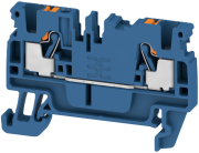 Feed-through Terminal A2C 2.5 DBL, 1-tier, 2.5mm² 24A 800V, push-in, dark blue