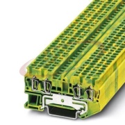 Ground Modular Terminal Block ST 2.5-QUATTRO-PE, 50pcs/pck