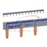 Busbar Lexic, 28x 2(L,N), 16mm² 63A 400VAC, prong, 1m