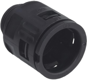 Conduit Connector Straight RQG-M, M25x1.5| D21.2mm, wrench 27mm, -40..120°C, polyamide impact-resistant, TPE, V0 (UL 94), IP68/69, black