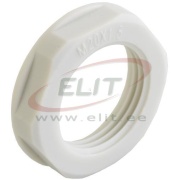 Locknut w. Flange Synthetic, PG48, wrench 69mm, thread 8mm, -30..100°C, PA6, HF, light grey