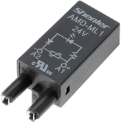 MO Varistor ^LED, 24VAC/DC, overvoltage protection in AC/DC circuits (polarity A2-, A1+), LED indicator in AC/DC circuits, SRU05/08-E/ST ^SRC05/08-E/ST ^SKB/SKC14-E/ST