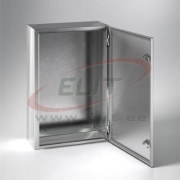 Enclosure ECOR, 300Wx400Hx150D, plain door, mounting plate, 1lock w. ø3mm double bar key, ss AISI304L, IP66 IK10, NEMA4X