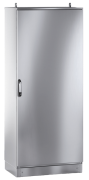 Cabinet E MOX, 600Wx1600Hx400D, monobloc, plain door, mounting plate, lever-operated double bar locking w. 3mm double-bit insert, modular adj. cable entry w. sealing gasket, silicone seal, ss AISI304L, IP66 IK10, Nema12