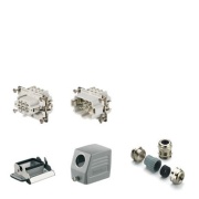 Heavy-duty connector kit RockStar® HDC-KIT-HE 24.131, Size 8, 24P, 16A 500V, diecast aluminium, PG