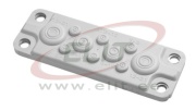 Multigate HTB-10, FL13/ B-hole| 138x48mm, 2x 12..21, 2x 8..15, 6x 5..8, -40..130°C, fastening hole ø7.5mm, HF, IP65/55, grey