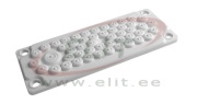 Multigate HTC-50, FL21/ C-hole| 216x84mm, 49x 7..13, 1x 15..25, -40..130°C, fastening hole ø10mm, incl. rivets set, HF, IP65/55, grey