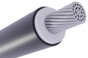 Flexible Single-Conductor Rubber Cable NSGAFöu, 6mm² 1.8/3kV -25..90°C, D08-55| 1600m/drm, black