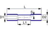 Butt Connector Ver 2 b heat shrink, 1.5..2.5mm² 600V, L37mm, -10..105°C, Polyolefin ^copper, 100pcs/pck, blue