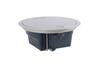 Floor Socket Box Mosaic, hinged lid, 4M, IP66 IK09, stainless steel