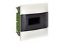 FM Distribution Box Practibox S, 8M, 63A 230/400VAC, PEN 6+6| 1.5..16mm², 256x225x100, IP40 IK07 cl.II, white with smoked transparent door