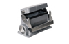 Base HDC 16B SDLU 2M25G, size 6, end-locking clamp, lower side, w. cover, diecast aluminium, -40..125°C, 2x M25, IP65