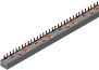 Busbar G-4L-1000/16, L1-L2-L3-N, 56M| 14x4, 16mm², fork, fork, pitch 17.8mm, screw M5-M6, MaxPro