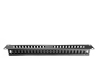Cable Management Panel 19in, 1U w. metal cover, black