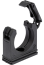 Conduit Clamp w. Cover RQS, D54.5mm, fixing ribs as strain relief, -40..120°C, polyamide PA6, HB (UL 94), black