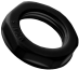 Locknut w. Flange Synthetic, M63x1.5, wrench 73mm, -30..100°C, PA6, HF, black