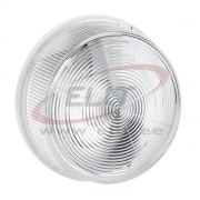 Bulkhead Light Sarlam, 100W 230VAC E27, D227mm, PP, tempered glass, IP44 IK07, Legrand, white