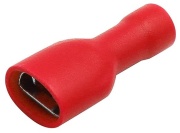 Disconnector Con vv 6.3 r, fully insulated, female, 0.5..1.5mm² 300V, tab 0.8x6.4mm, -25..75°C, PVC ^brass, 100pcs/pck, red