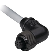 Drop Cordset KwikLink, DeviceNet Patchcord, trunk end: male Micro, right angle, device end: female Micro, straight, 3m, PVC, Grey