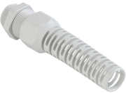 Cable Gland Syntec, M12x1.5, anti-kink nozzle, ø2.5..6.5mm, wrench 15mm, thread 6mm, -30..100°C, PA6 ^CR, incl. O-ring, HF, CE/UL/VDE, IP68, light grey