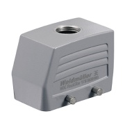 Hood HDC 10B TOBU 1P 0-1G16G, size 4, cable entry from top, side-locking clamp on lower side, PG16, IP65