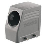 Hood HDC 06B TSLU 1P 0-1G13G, size 3, cable entry sideway, end-locking clamp, lower side, PG13.5, IP65