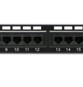 Patch Panel 19-in., 1U 24xRJ45 cat6 UTP, black