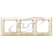Frame Valena, 3gang, horiz. mount, beige