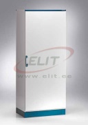 Cabinet E MOX, 1000Wx1600Hx400D, monobloc, plain door, rear panel, mounting plate, 3point locking w. ø3mm double bar locking system, cable entry bottom plates, seal, C3M| epoxy resin layer, IP66 IK10, NEMA12, ocean blue, grey