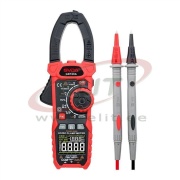 Digital Clamp Meter, 1000A/V AC/DC True RMS, Ø40mm, auto/man, continuity, diode, NCV, back-/flashlight/DCA, func/auto, REV/ VFD/ INRUSH, REL/LowZ/LCD, incl. 2x probe/ 1x C° probe/ case/ manual/ battery (3x 1.5V AAA) not
