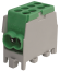 Main Terminal Al/Cu HLAK 25-1/2 M2, 2x 25/16mm²/ 2x 16/10mm², 130/100A 1000VAC/DC, 2.5/2Nm, TS35, green