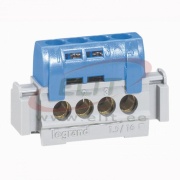 N-klemm, 4x 1.5..16mm², 80A 400V, touch-proof, sinine