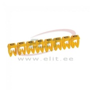 Juhtmemärgis CAB3, 0.5..1.5mm², U, ribas 30pcs, kollane