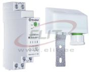 Hämaralüliti 11.31., sensitivity 1..100lx, 400..2000W 1NO 16A 250VAC, on/off delay 15/30s, cv 12..24VAC/DC, anduriga 011.02, W17.5mm, TS35