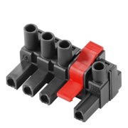 PCB Plug-in Connector BLZ 7.62IT/04/180MF4 SN BK BX, female plug, 4mm², pitch 7.62mm, 4P, 180°, clamping yoke