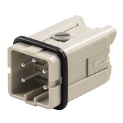 Insert HDC HA 4 MS, male, size 1, 4P 16A 400V, -40..125°C, screw