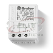 Dimmer 15.51, 1NO 400W 230VAC, 50W LED, lineaarne reguleerimine, paigaldus seadmetoosi