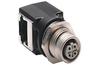 Bulkhead Adapter, M12 to RJ45, IP20 » IP67, cat.5e, right angle, 4A 32V, Allen-Bradley