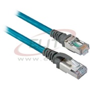 Patch Cord EtherNet, unshielded twisted pair, 4x2x24AWG, RJ45 » RJ45, PVC, 0.4m, Allen-Bradley, teal