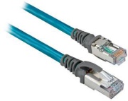 Patch Cord EtherNet, unshielded twisted pair, RJ45 plug » RJ45 plug, 4x2x24AWG, 300V, 10m PVC cable, Allen-Bradley, teal